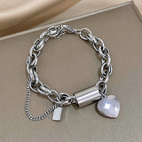 Bracelet épais avec cœurs | Or