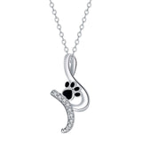 Collier avec pendentif de patte de chien 'Ami Fidèle'