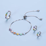 Bracelet ajustable en argent sterling avec empreinte de patte de chien