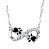 Chaîne de Pattes d'Amour Infini avec Zirconia