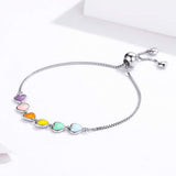 Bracelet ajustable en argent sterling avec empreinte de patte de chien