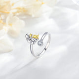 Bague ajustable pour chien en argent – Bague artisanale pour femmes