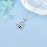 Collier de Patte Sentie avec Zirconium - Pour les Amoureux des Chiens