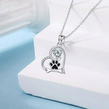 Collier de Patte Sentie avec Zirconium - Pour les Amoureux des Chiens