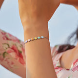 Bracelet ajustable en argent sterling avec empreinte de patte de chien