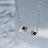 Chaîne de Pattes d'Amour Infini avec Zirconia
