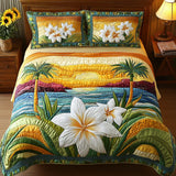 Ensemble de lit matelassé 3 pièces - Esprit Aloha