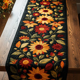 Chemin de table matelassé - Tournesols d'Automne