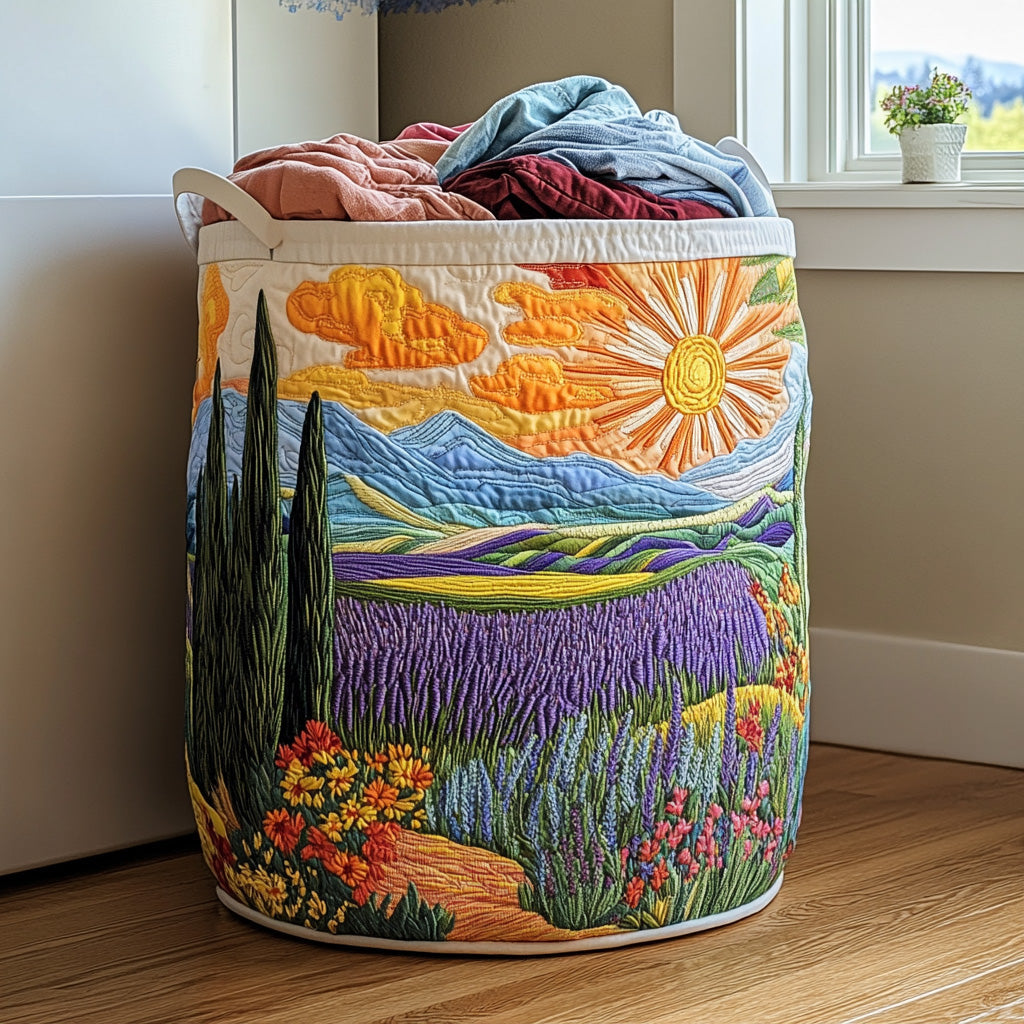 Prairie Brillante | Panier à Linge Fait Main
