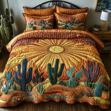 Ensemble de literie matelassé de 3 pièces - Lever de soleil sur les cactus