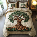 Ensemble de lit matelassé de 3 pièces - Arbre de la Vie