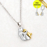 Collier porte-bonheur avec motif de chien (+ boucles d'oreilles GRATUITES)