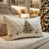 Housse de Coussin Matelassée - Refuge Enneigé