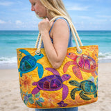 Sac de Plage Artisanale | Rêves de Tortue Corail