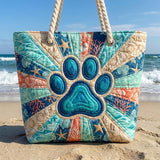 Sac de Plage Fait Main | Empreinte de Pattes