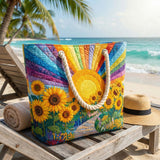 Sac de Plage Artisanale | Rayons de Soleil Arc-en-Ciel