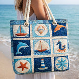Sac de Plage Fait Main | Créatures Maritimes