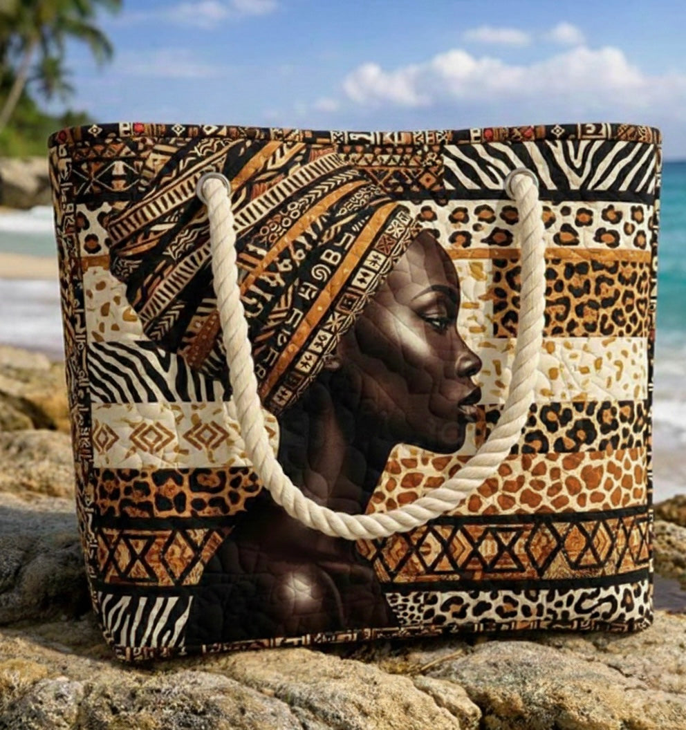 Reine de Mélanine - Sac de Plage Artisanale