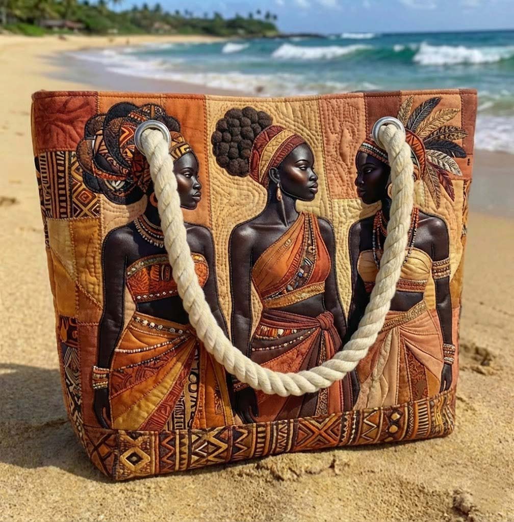 Sac de plage artisanal | Éclat des reines de mélanine