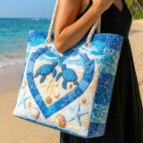 Sac de Plage Artisanale | Tranquillité de Tortue