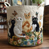 Chats de Jardin | Panier à Linge Fait Main