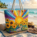 Sac de Plage Artisanale | Rayons de Soleil Arc-en-Ciel