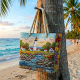 Éclat du Phare : Sac de Plage Artisanale