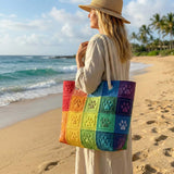 Sac de Plage Artisanale | Motif d'Empreinte