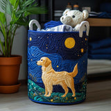 Charme du Chien Doré | Panier à Linge Fait Main