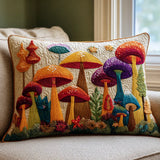 Housse de Coussin Matelassée - Jardin de Champignons