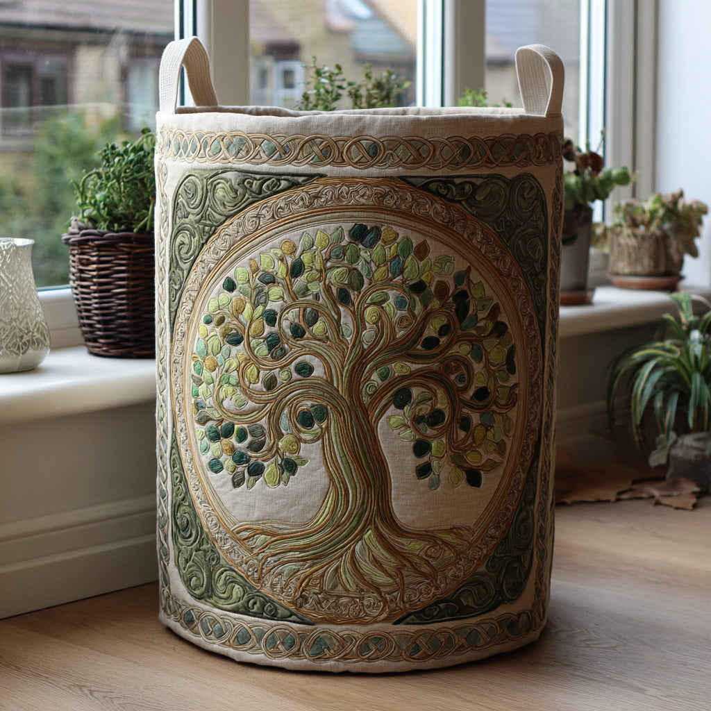Arbre de la Vie | Panier à Linge Fait Main