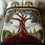 Ensemble de lit matelassé de 3 pièces - Arbre de la Vie