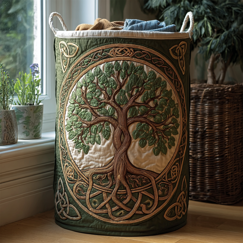 Arbre de la Vie | Panier à Linge Fait Main