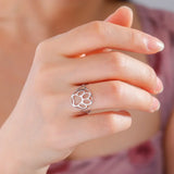 Bague délicate avec empreinte animale – Bague ouverte en acier inoxydable avec motif animal