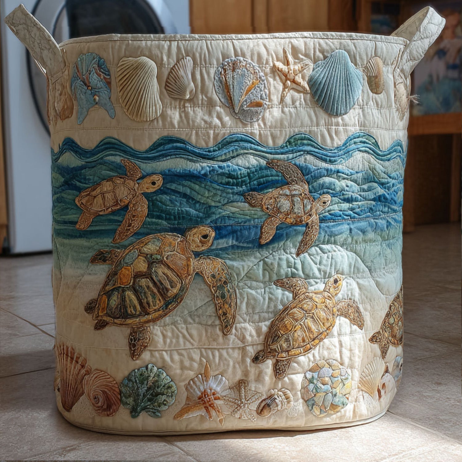 Panier Matelassé Tortue | Panier Fait Main