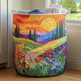 Panier à Linge Fait Main | Prairie Printanière