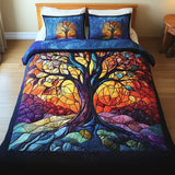 Ensemble de lit matelassé de 3 pièces - Arbre de la Vie