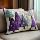 Housse de Coussin Matelassée - Améthyste d'Hiver