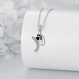 Collier avec pendentif de patte de chien 'Ami Fidèle'