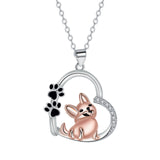 Collier de chien Amical en Or Rose