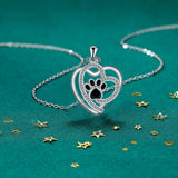 Collier de Patte Amoureuse en Argent avec Zirconia