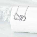 Collier Infini en Argent pour Animaux de Compagnie Toujours Connectés