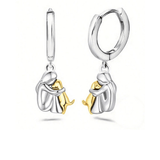 Collier porte-bonheur avec motif de chien (+ boucles d'oreilles GRATUITES)