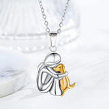Collier porte-bonheur avec motif de chien