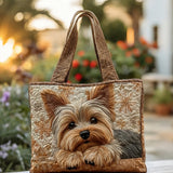 Yorkie Brillant Sac à Main Artisanal Matelassé