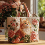 Sac artisanal “Chat avec des Roses”