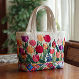 Sac à main artisanal matelassé "Tulipe"