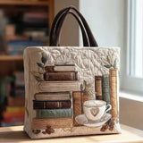 Sac à main artisanal matelassé "Chapitre Café"
