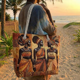 Sac de plage artisanal | Éclat des reines de mélanine